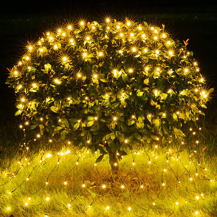 BlcTec Christmas Net Lights, 360 LED 9.8ft x 6.6ft Outdoor Christmas Lights with 8 Modes, Timer, Connectable, Waterproof Design for Tree, Bushes, Shrubs, Yard Outdoor Christmas Decorations, Warm White