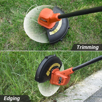 MAXLANDER Cordless Weed Wacker 10 inch with 2 PCS 20V 2.0Ah Batteries, Weed Wacker with 1 PCS Quick Charger & 6 PCS Replacement Spool Trimmer Lines, Lightweight Weed Edger (10-INCH String Trimmer)