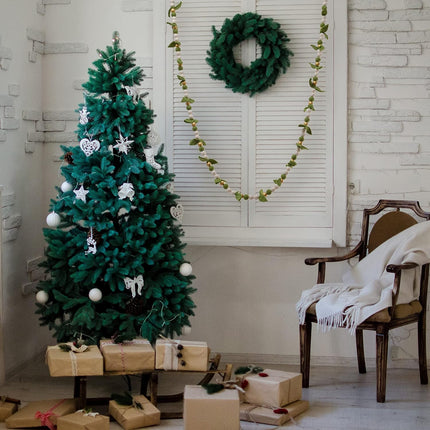 Glaciart One Magnolia Leaf Garland - Faux Greenery for Living Room, Bedroom, Nursery - Natural Zealand Wool, Hand Felted in Nepal - Suitable for Christmas, Thanksgiving, Wedding Decorations - 7ft.