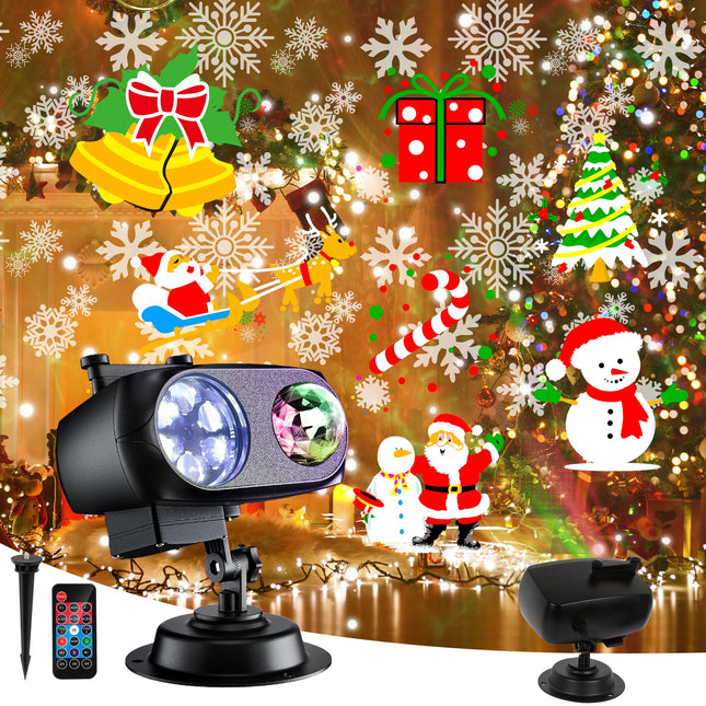 Christmas Projector Lights Outdoor d Brighter Christmas Projector Waterproof Holiday Snowflake Projector Light for Christmas Halloween Holiday Party Garden Decor (12 Slides 10 Colors)