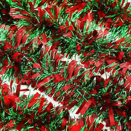 26.2 Feet Christmas Tinsel Garland Decoration Metallic Tinsel Twist Garland Halloween Christmas Tree Artificial Garland Hanging Christmas Garland for Birthday Party Ornament (Red, Green)