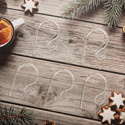 Jetec Christmas Acrylic Stocking Holder Hooks Clear Mantle Stocking Holders Christmas Stocking Clips Holiday Garland Clips Non Slip Stocking Hangers Hooks for Fireplace Home Kitchen Mantel(8 Pieces)