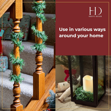 Haute Decor GarlandTies™, 20 Pack 14 inches (Noble Fir) Twist Ties with Strong Inner Wire for Securing Garland, Lights, and More