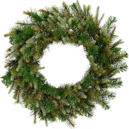 Vickerman 48" Unlit Cashmere Wreath - Artificial Christmas Wreath - Natural Looking Wreath with PVC Needles - Reliable and Durable - Front Door or Mantel Wreath