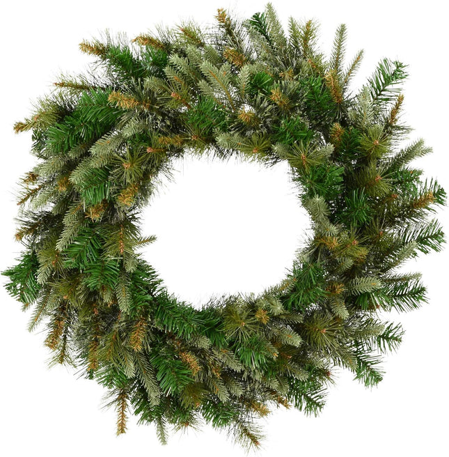 Vickerman 48" Unlit Cashmere Wreath - Artificial Christmas Wreath - Natural Looking Wreath with PVC Needles - Reliable and Durable - Front Door or Mantel Wreath