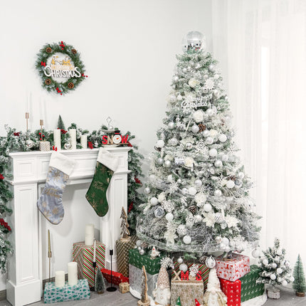 Silver Christmas Tree Topper 8 Inch Mirror Disco Ball Tree Topper, Cool and Fun Disco Ball for Xmas Tree Decorations, Ideal for DJ Club, Party, Wedding and Home Décor