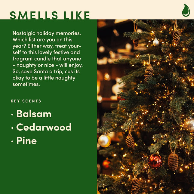 WAX & WIT Christmas Candles Scented, Christmas Tree Candle, Pine Scented Candle, Holiday Candles, Winter Candles, Christmas Scented Candles, Holiday Candle Scented, Balsam and Cedar Candle – 9oz