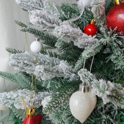 28 Pcs Artificial Flocking Pine Picks Snow Forest Artificial Pine Needles Branches Christmas Fake Greenery Tree Branches DIY Leaves for Christmas Wreaths Garden Party Holiday Decor (White, 28)