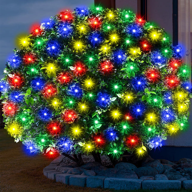 6Ftx4Ft LED Christmas Net Lights Green Wire,Connectable UL Waterptoof Net Lights for Bushes Trees Shurb Garden Outdoor Christmas Decorations
