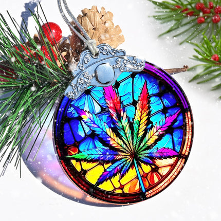 Maple Leaf Ornament Glass Hanging Ornament for Christmas, Thanksgiving, Birthday, Holiday Decorations and Xmas s Ideas