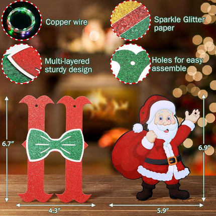 Happy Birthday Party Banner with Light, Christmas Birthday Party Decoration with 8 Modes Flashing String Light for Kids Christmas Birthday Party Garland Wall Fireplace Mantle Decor
