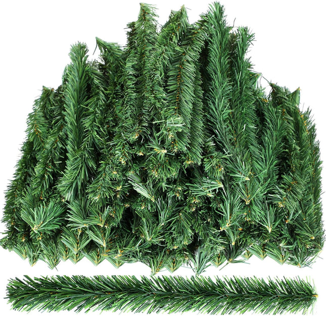200 Pcs Christmas Garland Ties 12 Inch Christmas Garland Artificial Pine Garland Soft Green Garland for Christmas Holiday Craft Decorations Wrapping