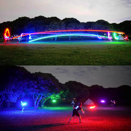 TOSY Flying Disc - 16 Million Colors RGB or 36 LEDs, Extremely Bright, Smart Modes, Camping Essentials for Teens/Kids/Adults/Men/Boys/Girls, Auto Light Up, Rechargeable, Waterproof,