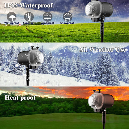 Christmas Halloween Projector Lights Outdoor,Holiday Lights Projector with Remote Control Timer,26 HD Effects (3D Ocean Wave & Patterns) Waterproof Landscape Lights for Halloween Party Decorations