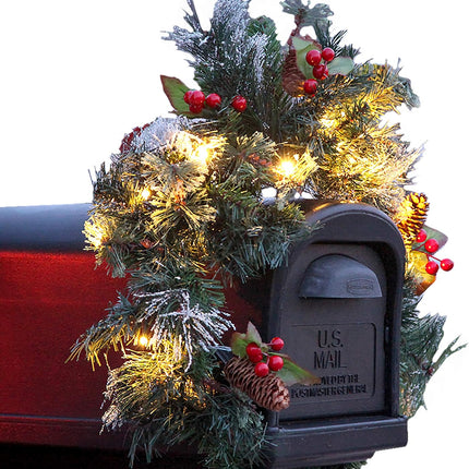 Trenton s Lighted Mailbox Swag