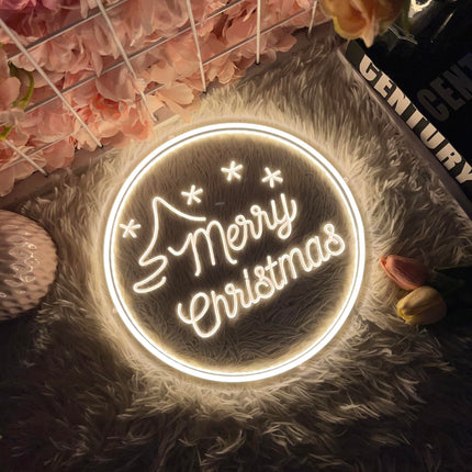 Merry Christmas Neon Sign for Wall Decor, Christmas LED Sign Dimmable Neon lights Signs for Bedroom Home Bar Pub Christmas Year Party Decorations