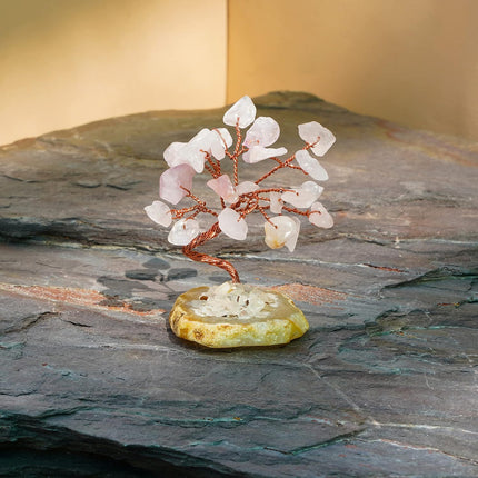 Crystal Tree for Positive Energy, 7 Chakra Stones and Healing Crystals Tree of Life, Money Bonsai Trees, Feng Shui Décor for Home and Office Desk Decoration, Spiritual & Good Luck s Set of 6 Trees