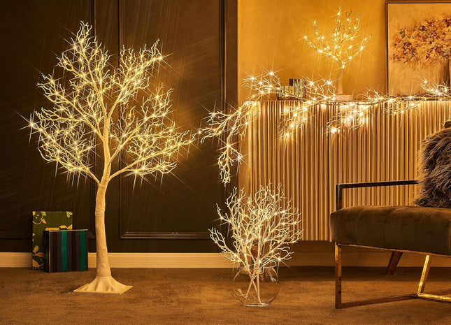 LITBLOOM Lighted Garland with Timer 120 LED Fairy Lights 6FT, Decorative Garland with Lights Battery Operated for Indoor Outdoor Home Fireplace Mantle Christmas Decoration