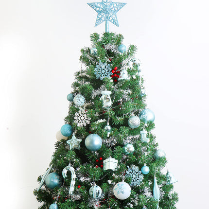 Joiedomi 157 Pcs Christmas Ornaments with a Star Tree Topper, Shatterproof Hanging Christmas Ball Ornaments for Christmas Tree, Party Decoration, Tree Ornaments, Events (Baby Blue & White)