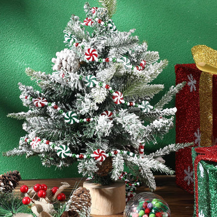 16 feet Christmas Candy Garland Acrylic Peppermint Candy Christmas Tree Garland for Christmas Party Decorations