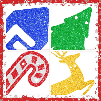 Merry Chrismukkah Banner Glitter Christmas Hanukkah Mixed Banner Christmas Banner Hanukkah Banner Decor Party Decorations Chanukah Festival Party Supplies