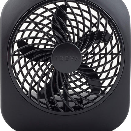 O2Cool Treva 5 Inch Battery Powered Fan Portable Desk Fan 2 Cooling Speeds With Compact Folding Tilt Design Small Fan Cubicle