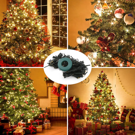 Christmas Tree Lights, 6.6 Feet 16 String Lights Christmas Decorations, 432 LEDs,8 Modes/Memory Function for 6 - 8 Feet Decorative Outdoor Indoor Christmas Tree Lights, Waterproof Fairy String Lights