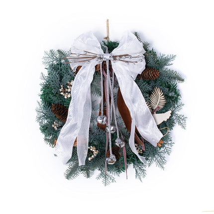 Christmas Tree Topper with Jingle Bells, Ribbon Bow Topper for Tree ,Xmas Ornaments for Holiday Decor, Great Christmas Decoration,10.23x 14.96 Inches,White