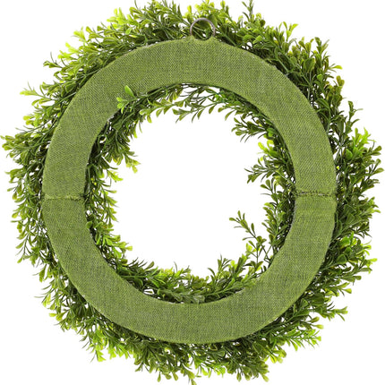 Boxwood Wreath Artificial Preserved Boxwood Wreath for Garden Front Door, The Green Boxwood Wreath Will Keep Your Door, Walls, and Windows Fresh All Year Round and is an Great Home Decor -22 INCH