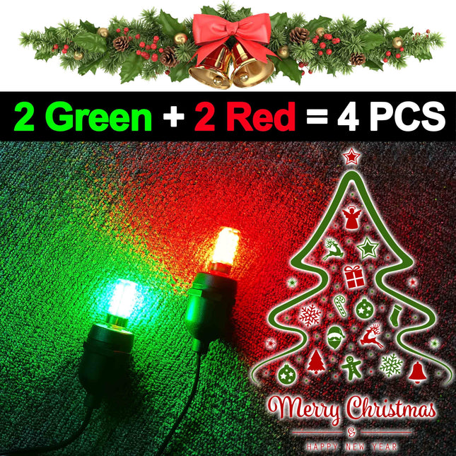 ALIDE Red Green E12 LED Candle Light Bulb4W, 40Watt Equivalent, E12 Small Base C7 T6 Red Green LED Bulbs for Christmas Holiday Festival Party Decoration Chandelier Candelabra Bulbs,4Pack Mix