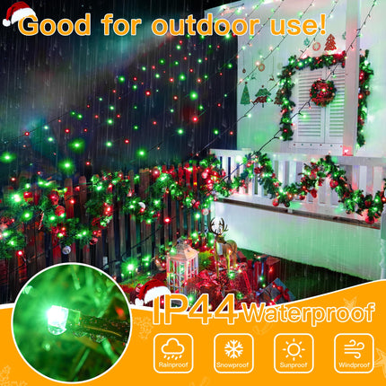 240LED 88Ft Christmas Lights with Memory, 13 Modes Waterproof Xmas String Lights Outdoor with Timer, Christmas Decorations for Indoor Patio Garden Party Home(Red&Green)