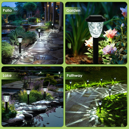 Solar Outdoor Lights, Bright Solar Christmas Lights Outdoor with Great Pattern, Waterproof Auto On/Off Solar Lights for Outside Garden Walkway Driveway Yard Pathway(16 Pack)