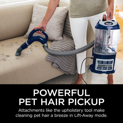 Shark Nv360 Navigator Liftaway Deluxe Upright Vacuum With Large Dust Cup Capacity, Hepa Filter, Swivel Steering, Upholstery Tool & Crevice Tool, Blue