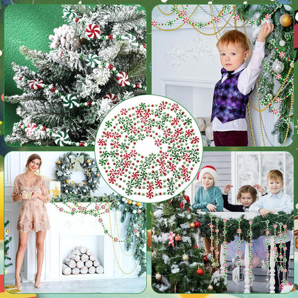 16 feet Christmas Candy Garland Acrylic Peppermint Candy Christmas Tree Garland for Christmas Party Decorations