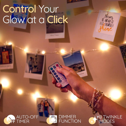 Mind-Glowing Photo Clips String Light - 50 LED Fairy Lights with Clips for Pictures - Teen Girl s Trendy Stuff - Christmas for 8 9 10 11 12 13 14 Year Old Girls - Tween Stocking Stuffer