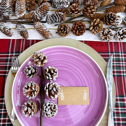 Winlyn 8 Pcs Snowy Natural Pinecone Picks Sprays Christmas Picks Spruce Pine Cones Branches Ornaments 14" Tall for Christmas Tree Rustic Floral Arrangements Wreath Holiday Centerpiece Winter Décor