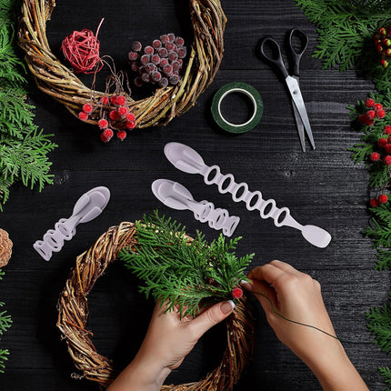 12 Pcs Christmas Garland Ties Wreath Holder- 8.5" Adhesive Silicone Christmas Garland Hangers- Stretchable Adhesive Straps Stocking Holder for Mantle Stairways Garland Decoration