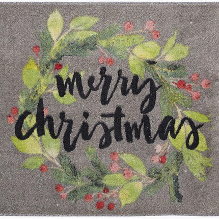 Mohawk Home Christmas Wreath Gray Area rug, 2'6x4'2