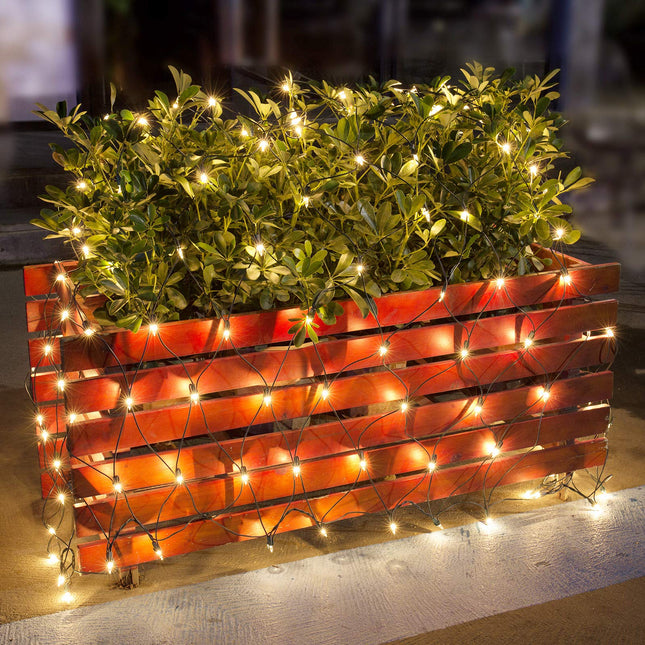 Lomotech Christmas Net Lights, 6ft x 4ft 150 Count Incandescent Mesh Lights, Connectable UL Waterproof Bushes Lights for Christmas, Trees, Shurb, Garden Outdoor Decorations (Warm White)