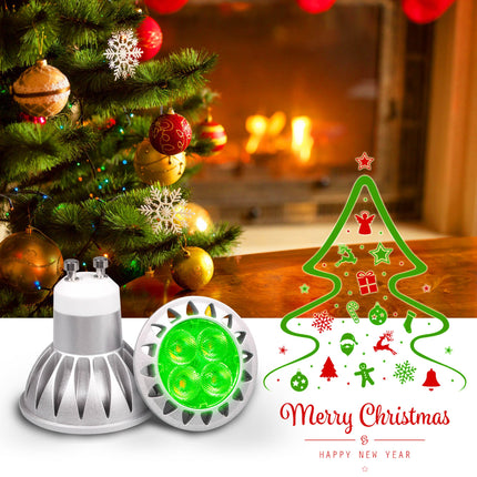 Red Green GU10 Led Light Bulbs 5W, 50Watt Equivalent, 120V GU10 LED Bulb Red Green for Recessed Track Christmas Holiday Party Decoration, Porch, Home Lighting, Decorative Illumination (6Pack Mix)
