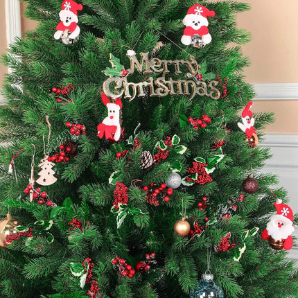 WILLBOND Artificial Christmas Tree Picks Red Berry Pine Picks Spray Berry Branches Holly Pine Flower Pick Berry Pinecones for Christmas Crafts Party Festive Home Decor (Classic Style,24 Pcs)