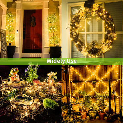 Solar String Lights Outdoor, 99 Feet 300 LEDs 8 Modes Solar Fairy Lights for Outside, Waterproof Solar Outdoor Lights for Patio Yard Christmas Tree Halloween Wedding Party Decorations, Cool White