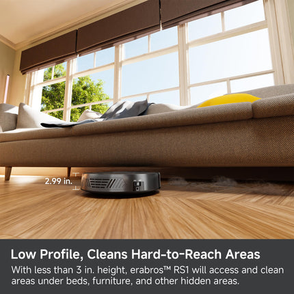 Rs1 Robot Vacuum Cleaner Tangle Suction 140Min Runtime Automatic Recharge Robotic Vacuums, Remoteappalexagoogle Control, Schedule Cleaning, Good For Pet Hair, Hard Floors, Carpets