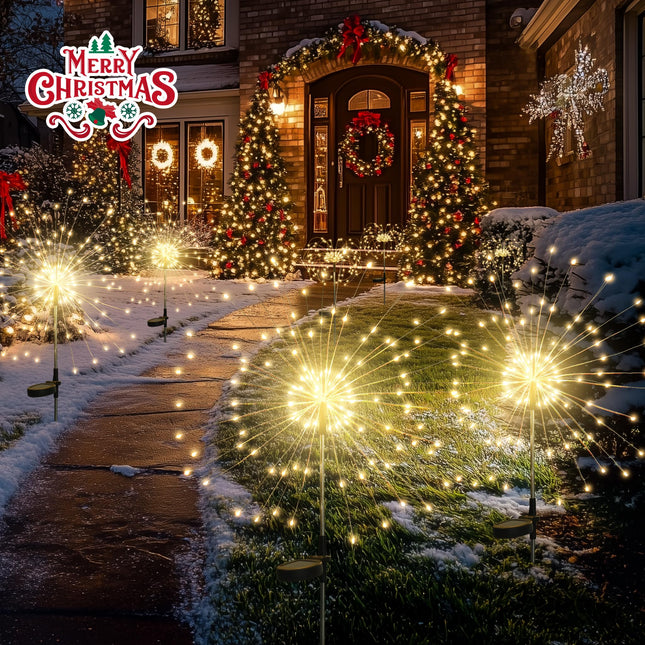 GIGALUMI Garden Outdoor Decor Lights, Christmas 8 Pack Solar Garden Lights for Yard Outside Fairy Garden Lights Decorative, Solar Lights for Balcony Patio Garden Decor Yard Pathway Flowerbed Planter