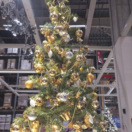 31 Feet Christmas Beaded Garland Shiny Beads Strand for Christmas Tree, Valentine, Exhibition, Wedding, Costume, DIY Decoration (Gold-31ft)