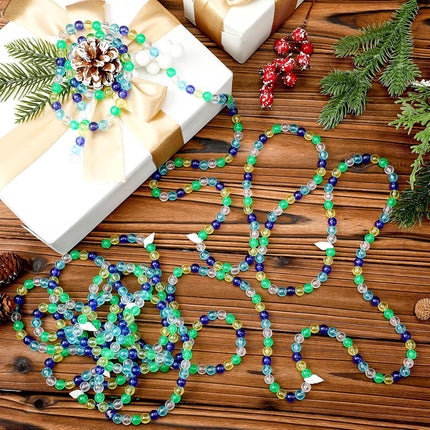 Cindeer 16 ft Christmas Beaded Conch Starfish Garland Ocean Themed Beach Garland Christmas Decorations Handcrafted Beaded Party Supplies for Christmas Tree Home Mantel Curtain Decor Fireplace Wedding