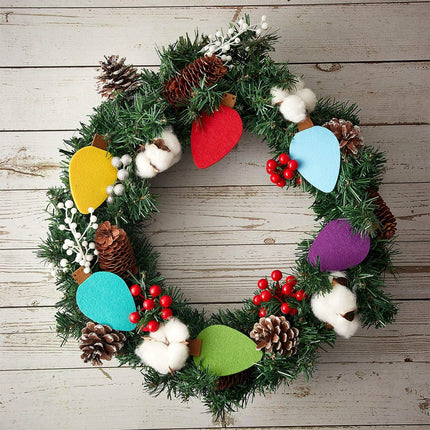 Boao 2 Christmas Felt Garland Felt Banners Hanging on The Ceiling and Wall Decorations of The Christmas Tree, with 9.8 feet and 6 Colors