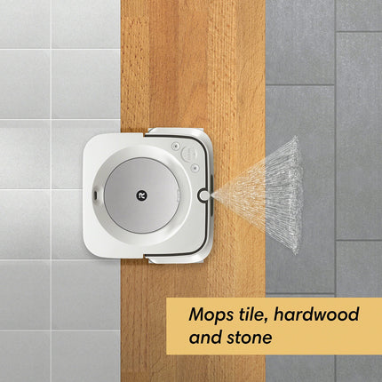 Irobot Braava Jet M6 6110 Ultimate Robot Mop Wifi Connected, Precision Jet Spray, Smart Mapping, Works With Alexa, Ideal For Multiple Rooms, Recharges And Resumes, White, Braava M6