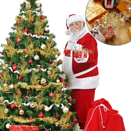 Tigeen 12 Pcs Large Christmas Tree Picks Bulk Glitter Branches Berries Stems Decorations 15.75'' Christmas Twigs Filler Berry Picks for Vase Christmas Tree Ornaments (Gold)