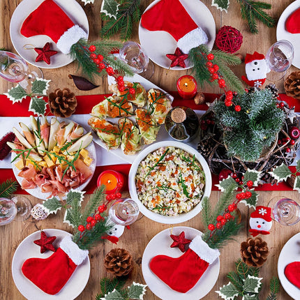 141 Pcs Christmas Artificial Pine Picks Set, DIY Crafts Red Berry Stems Branches Pine Needles Accessories Set for Christmas Tree Wreath Garland Decorations